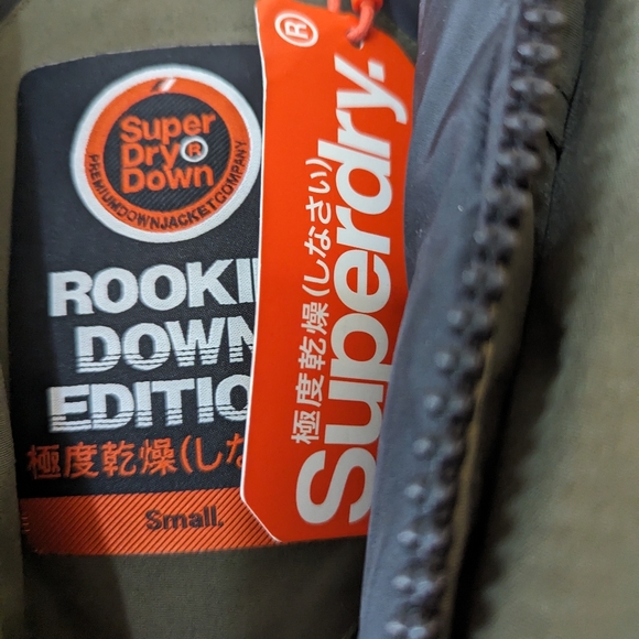 Superdry Rookie Down Parka Jacket Green Men's Small - Picture 10 of 10